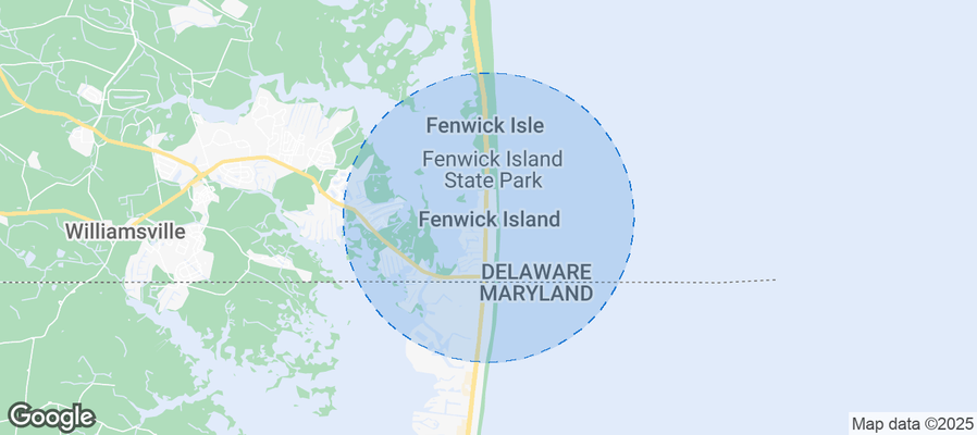 Map of Airbnb listings in Fenwick Island