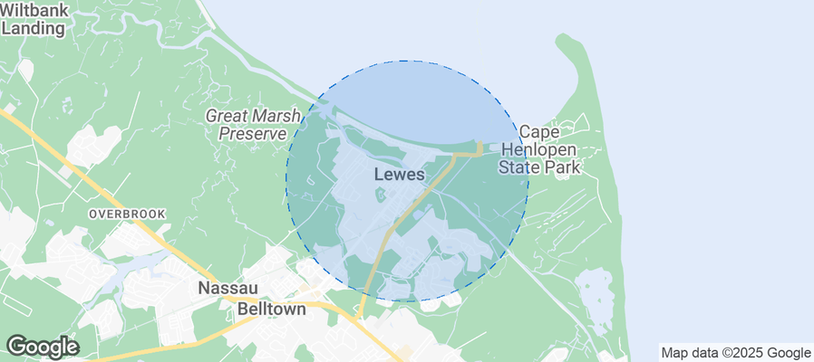 Map of Airbnb listings in Lewes