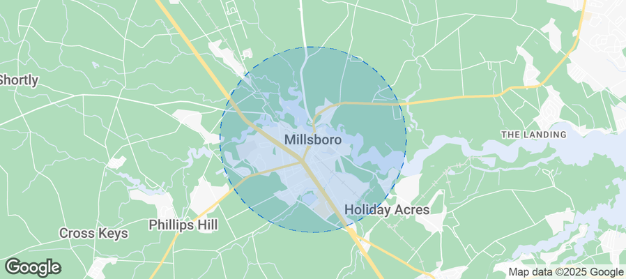 Map of Airbnb listings in Millsboro