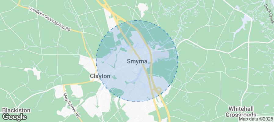 Map of Airbnb listings in Smyrna