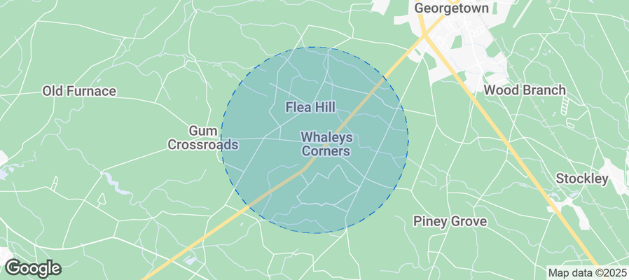 Map of Airbnb listings in Sussex County