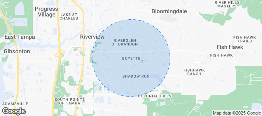 Map of Airbnb listings in Boyette