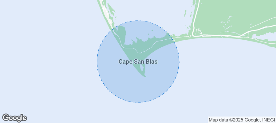 Map of Airbnb listings in Cape San Blas
