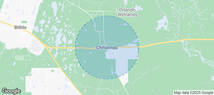 Map of Airbnb listings in Christmas