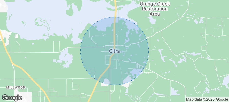 Map of Airbnb listings in Citra