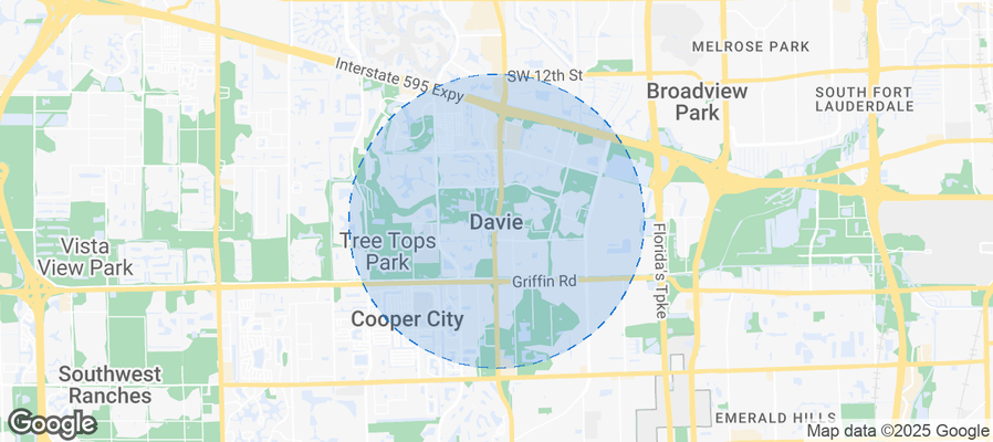 Map of Airbnb listings in Davie