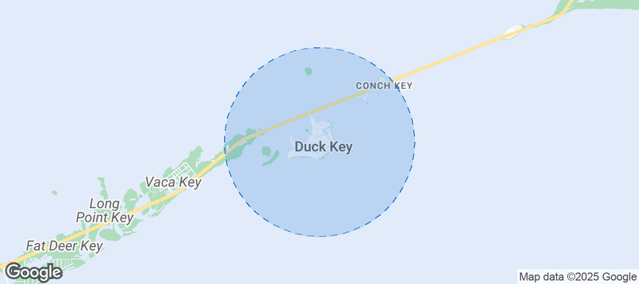 Map of Airbnb listings in Duck Key