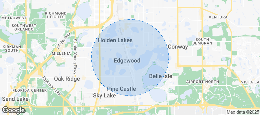 Map of Airbnb listings in Edgewood
