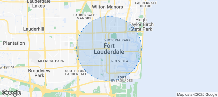 Map of Airbnb listings in Fort Lauderdale