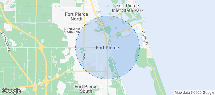 Map of Airbnb listings in Fort Pierce