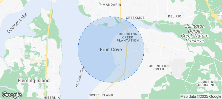 Map of Airbnb listings in Fruit Cove