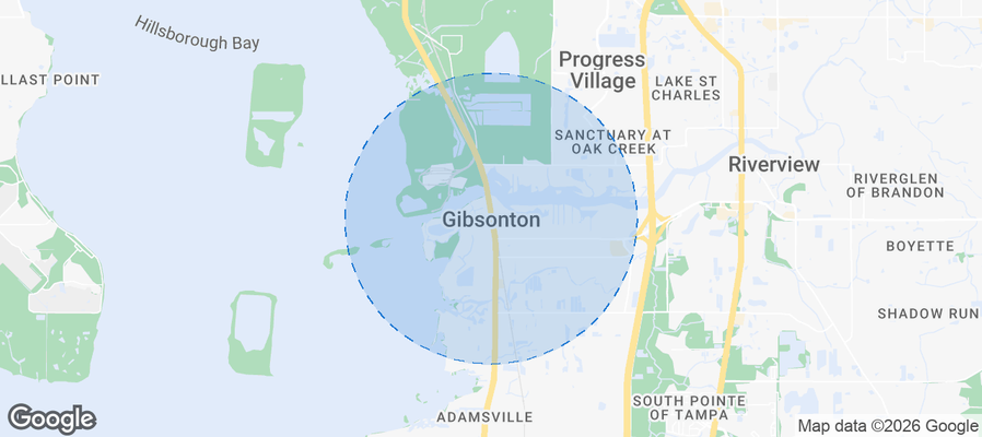 Map of Airbnb listings in Gibsonton