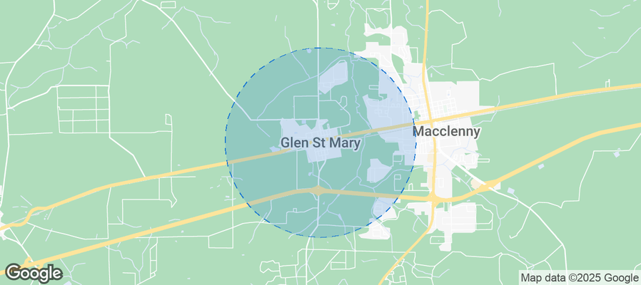 Map of Airbnb listings in Glen Saint Mary