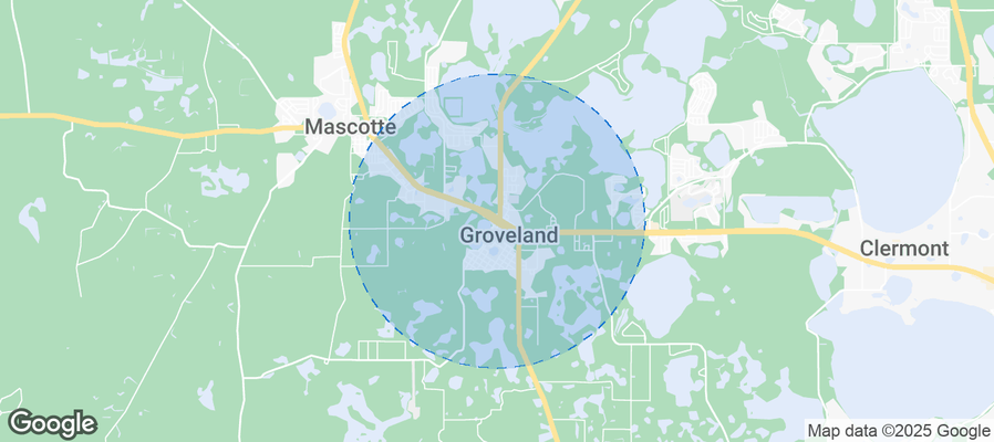 Map of Airbnb listings in Groveland