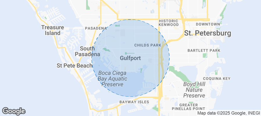 Map of Airbnb listings in Gulfport