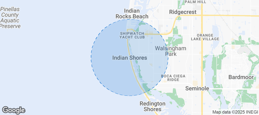 Map of Airbnb listings in Indian Shores