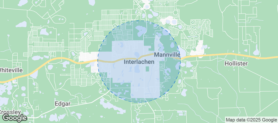 Map of Airbnb listings in Interlachen