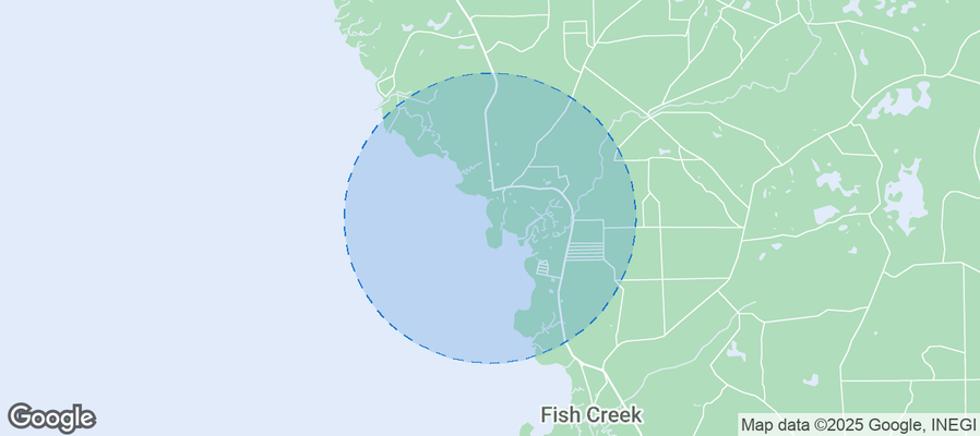 Map of Airbnb listings in Keaton Beach
