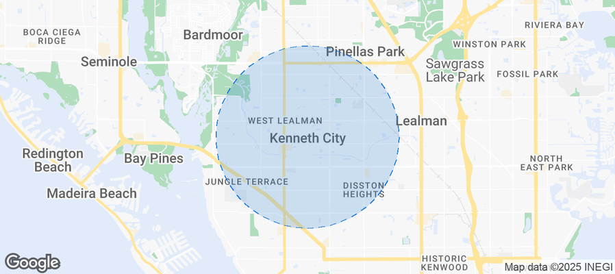 Map of Airbnb listings in Kenneth City