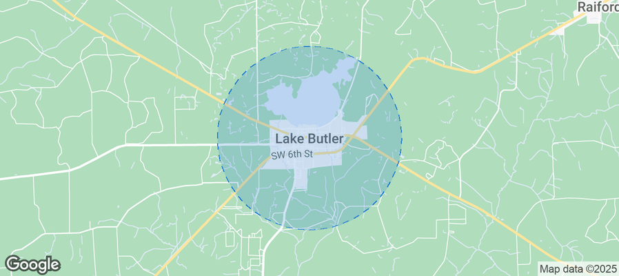 Map of Airbnb listings in Lake Butler