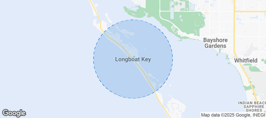 Map of Airbnb listings in Longboat Key
