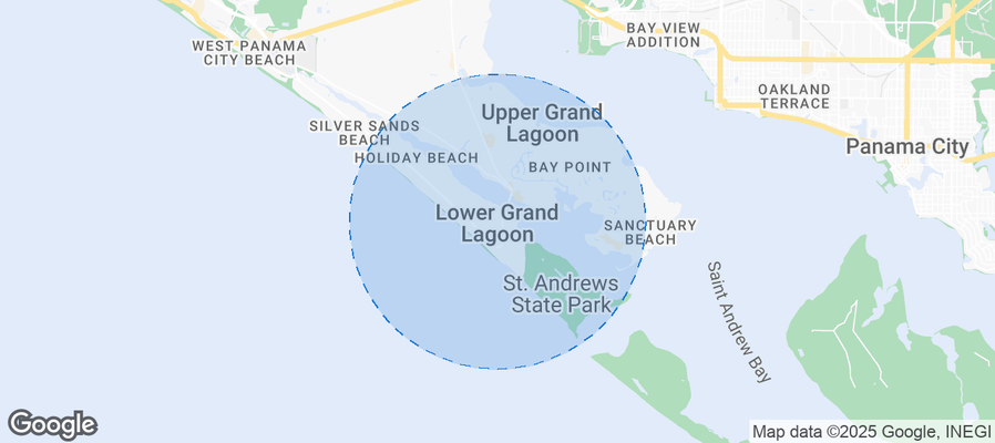 Map of Airbnb listings in Lower Grand Lagoon