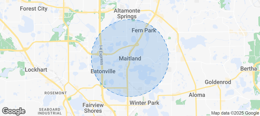 Map of Airbnb listings in Maitland