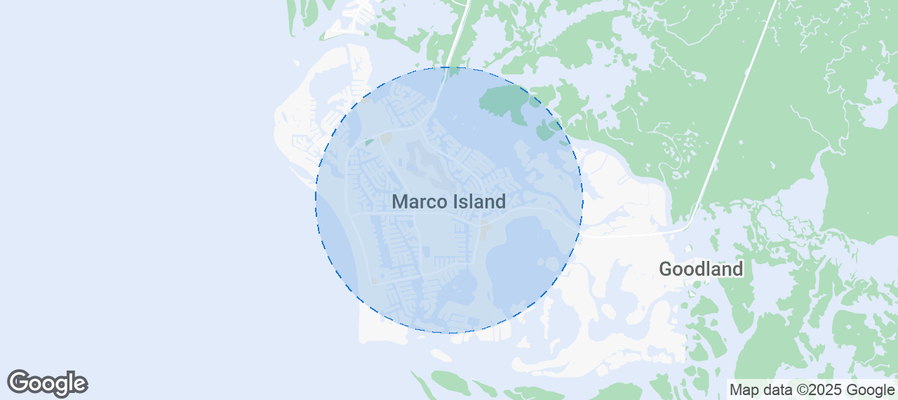 Map of Airbnb listings in Marco Island