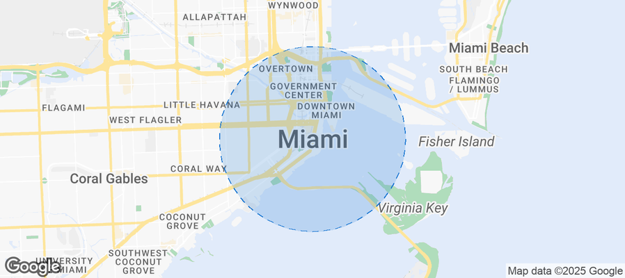 Map of Airbnb listings in Miami