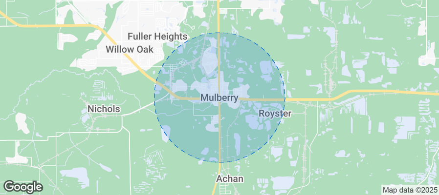 Map of Airbnb listings in Mulberry