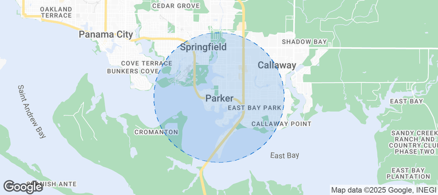 Map of Airbnb listings in Parker