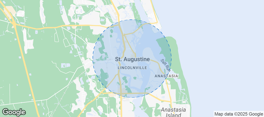 Map of Airbnb listings in Saint Augustine