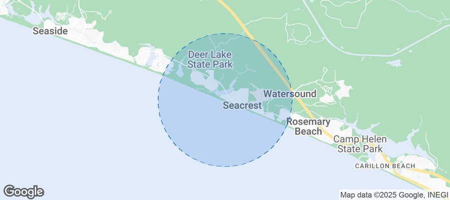 Map of Airbnb listings in Seacrest Beach