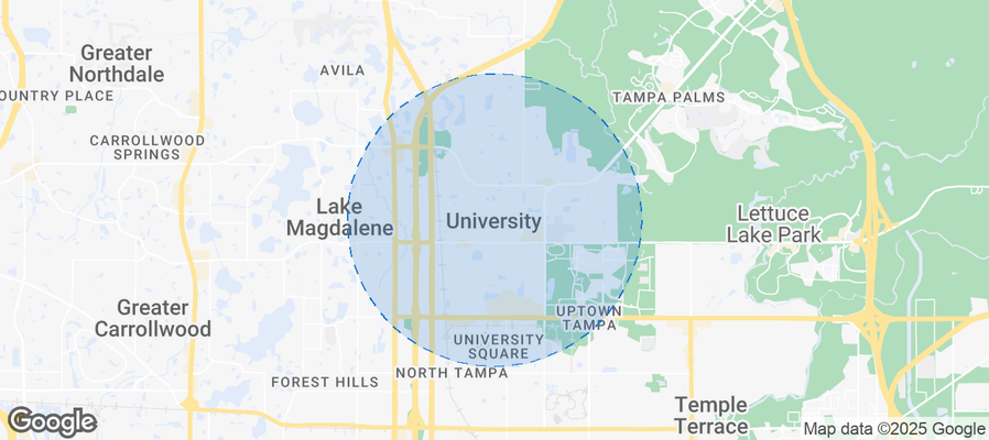 Map of Airbnb listings in University