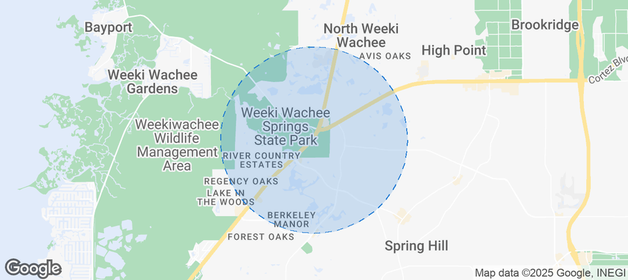 Map of Airbnb listings in Weeki Wachee
