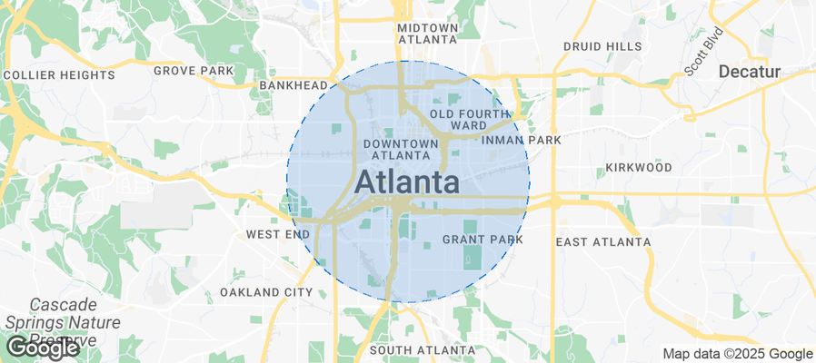 Map of Airbnb listings in Atlanta