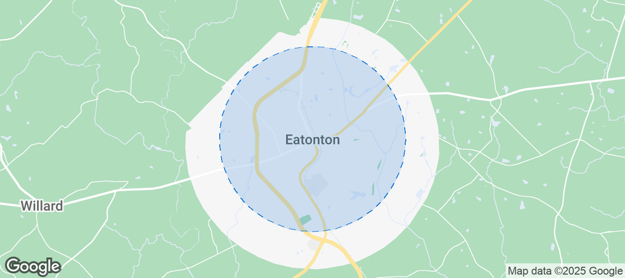 Map of Airbnb listings in Eatonton