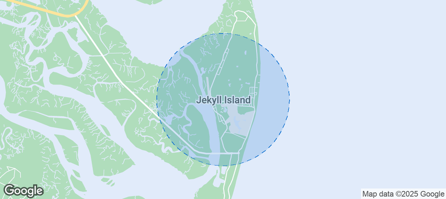 Map of Airbnb listings in Jekyll Island