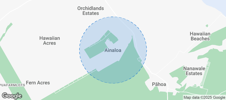 Map of Airbnb listings in Ainaloa CDP
