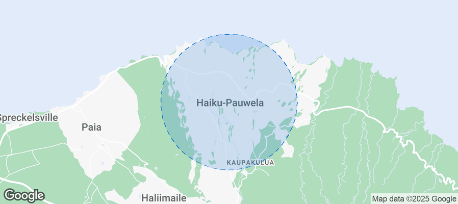 Map of Airbnb listings in Haiku-Pauwela