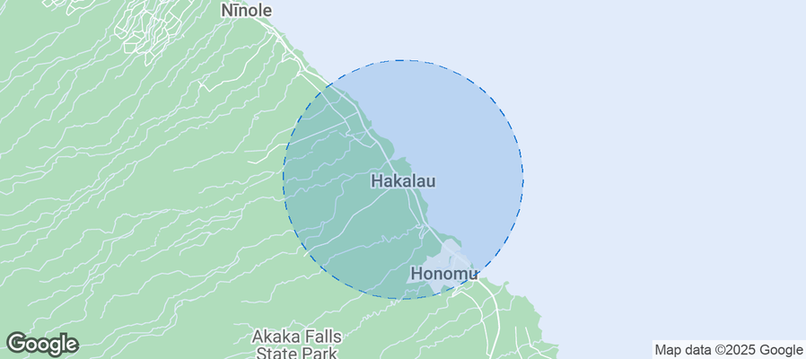 Map of Airbnb listings in Hakalau