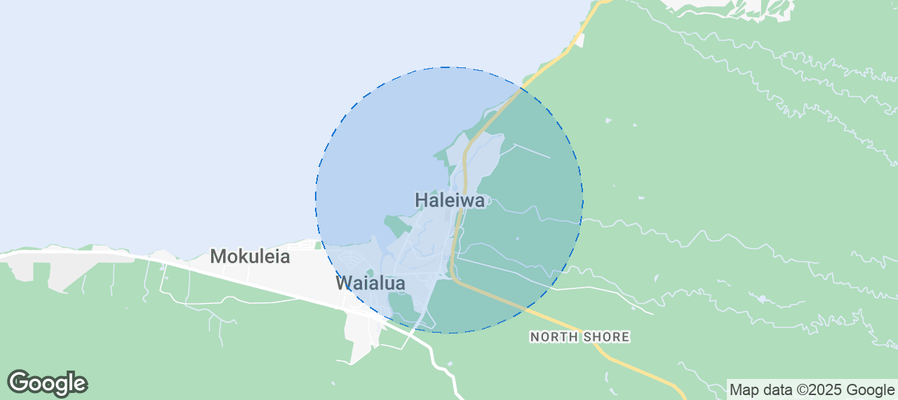 Map of Airbnb listings in Haleiwa