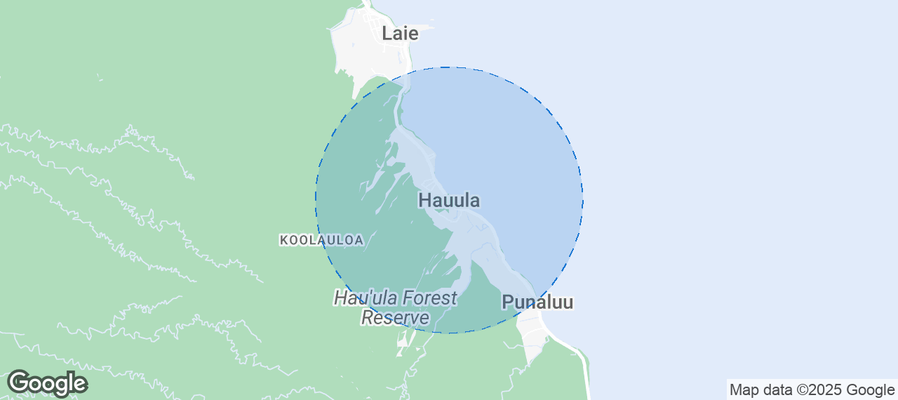 Map of Airbnb listings in Hauula