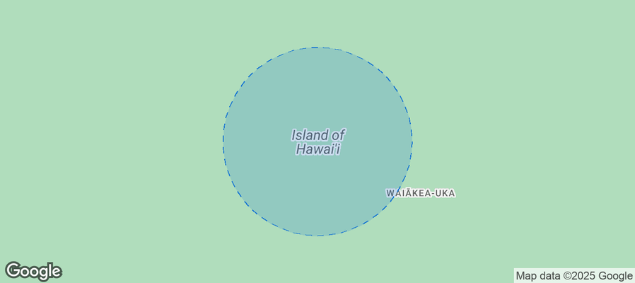 Map of Airbnb listings in Hawaii County
