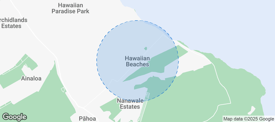 Map of Airbnb listings in Hawaiian Beaches
