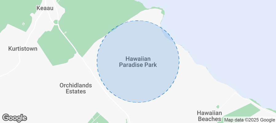 Map of Airbnb listings in Hawaiian Paradise Park