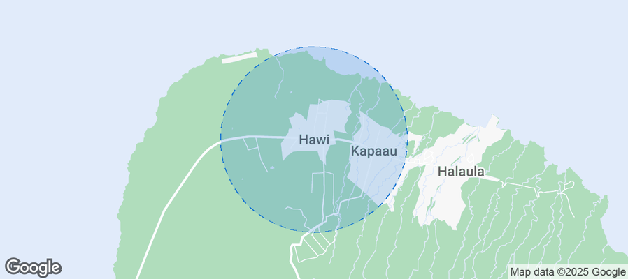 Map of Airbnb listings in Hawi