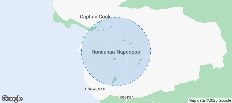 Map of Airbnb listings in Honaunau-Napoopoo