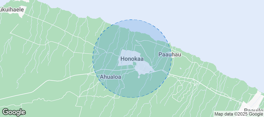Map of Airbnb listings in Honokaa