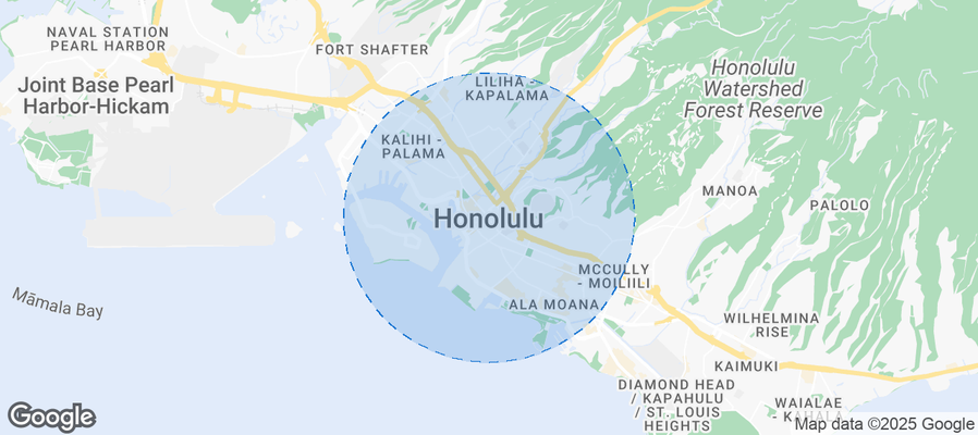Map of Airbnb listings in Honolulu